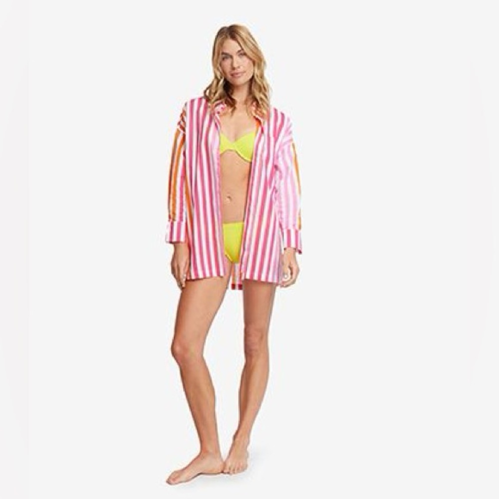 Beach Riot Alexa Top In Sunset Stripes - S/M